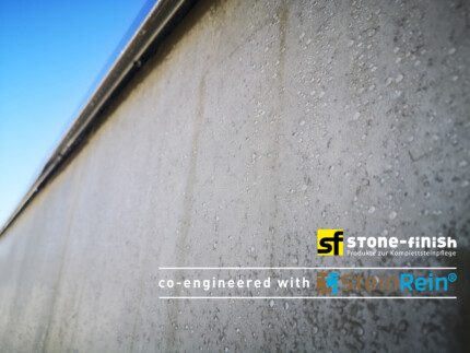 Imprägnierte Betonfläche mit hydrophober Schutzimprägnierung W290 von Stone-Finish endbehandelt